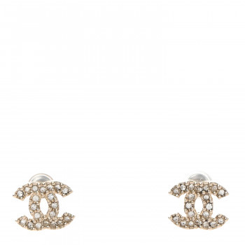 CHANEL Crystal CC Earrings Gold | FASHIONPHILE | Fashionphile