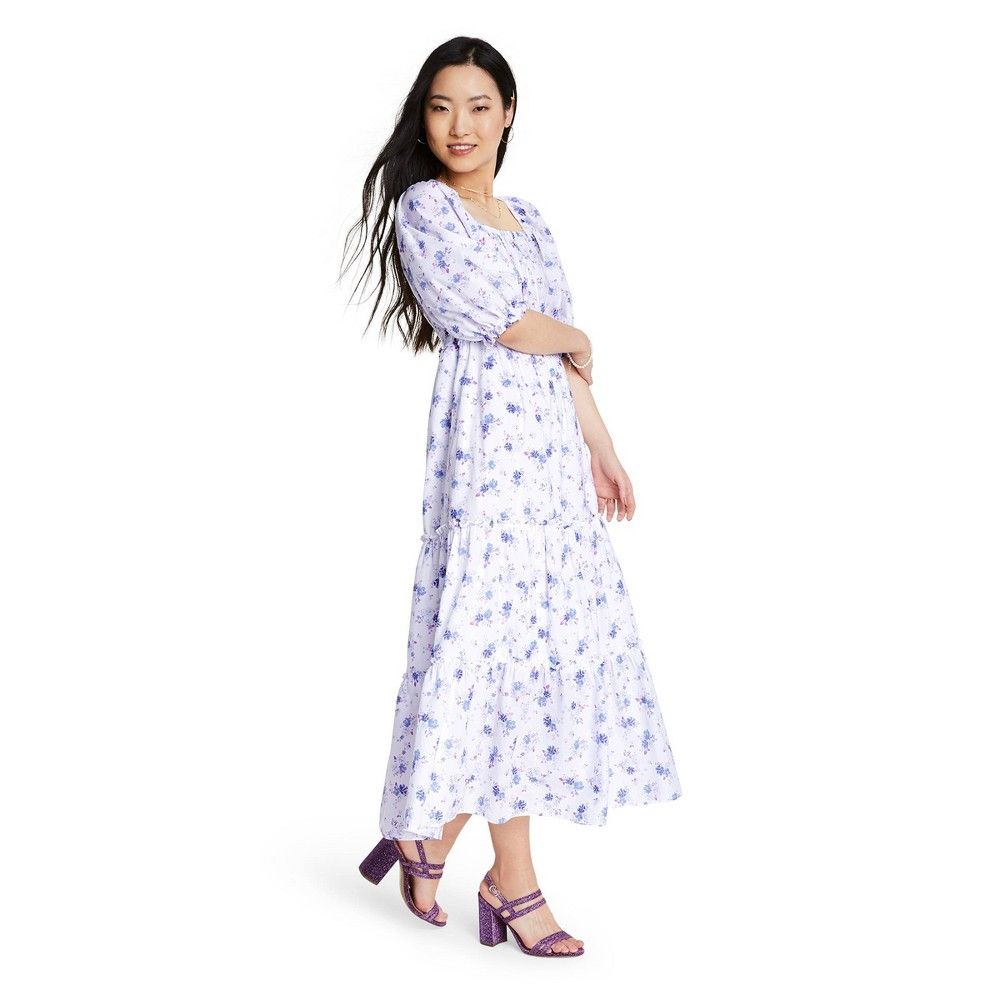 Women's Gemma Puff Sleeve Dress - LoveShackFancy for Target White/Blue S, Blue/White | Target