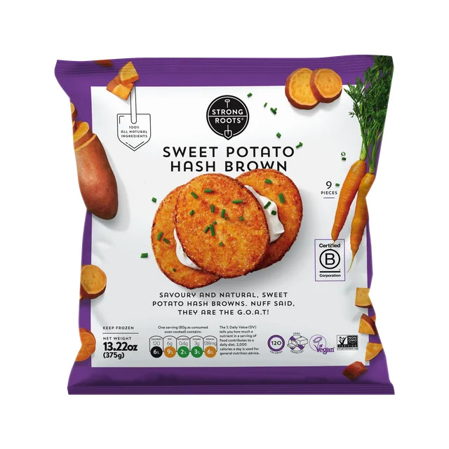 Strong Roots Sweet Potato Hash Brown Patties, 13.22 oz (Frozen) | Walmart (US)