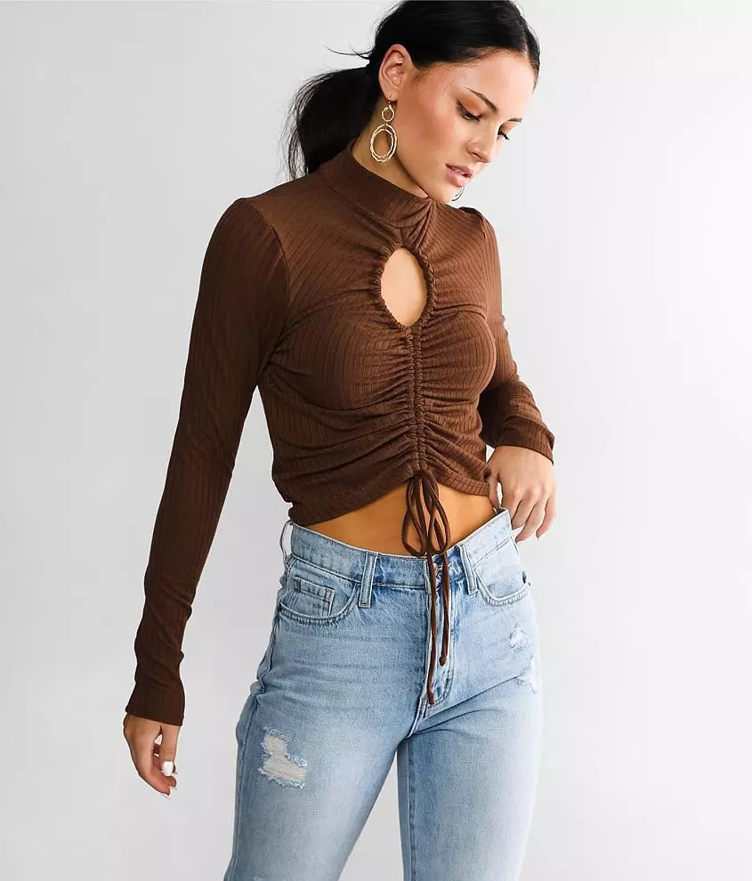 Cinch Tie Keyhole Top | Buckle