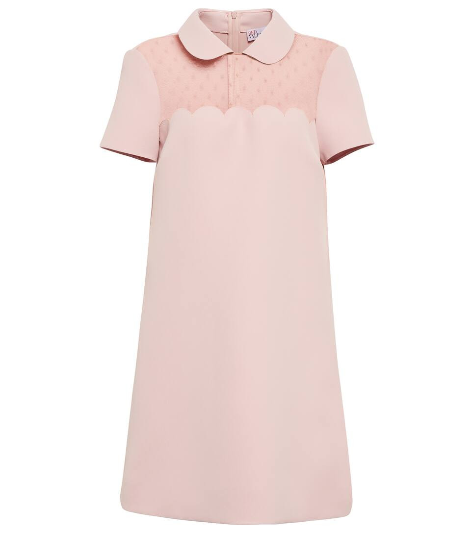 Jersey with point d'esprit tulle mini dress | Mytheresa (US/CA)