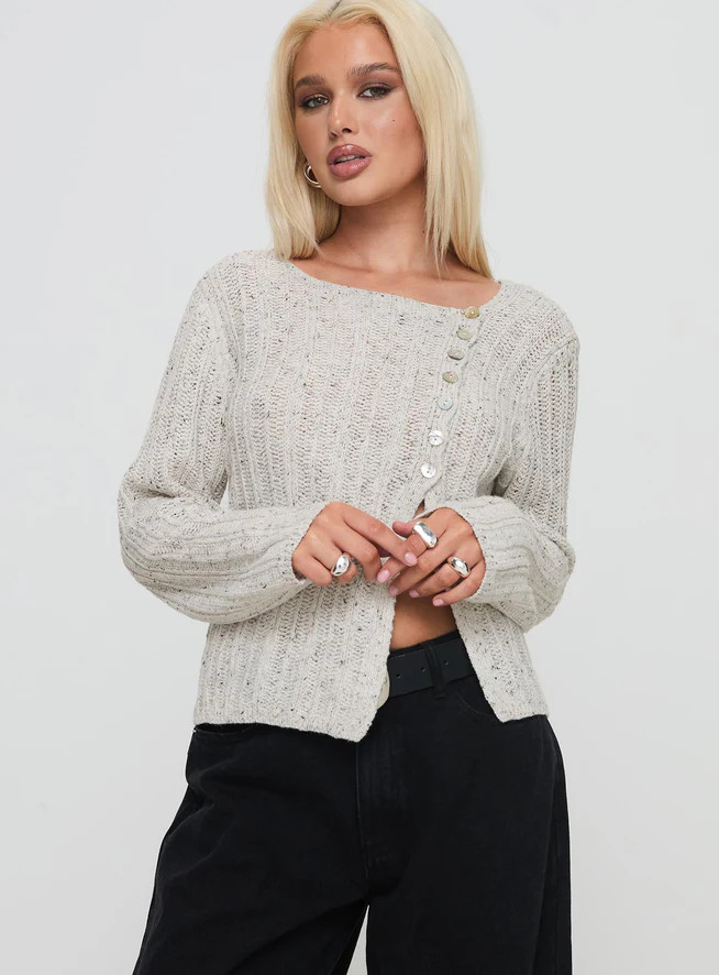 Lenker Knit Jumper Grey | Princess Polly US