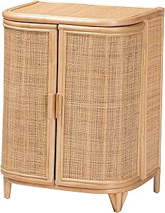 Bali & pari Yanka Bohemian Natural Rattan Storage Cabinet | Amazon (US)