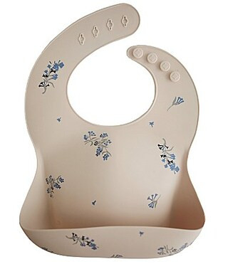 Mushie Silicone Lilac Flower Print Baby Bib - One Size | Dillard's