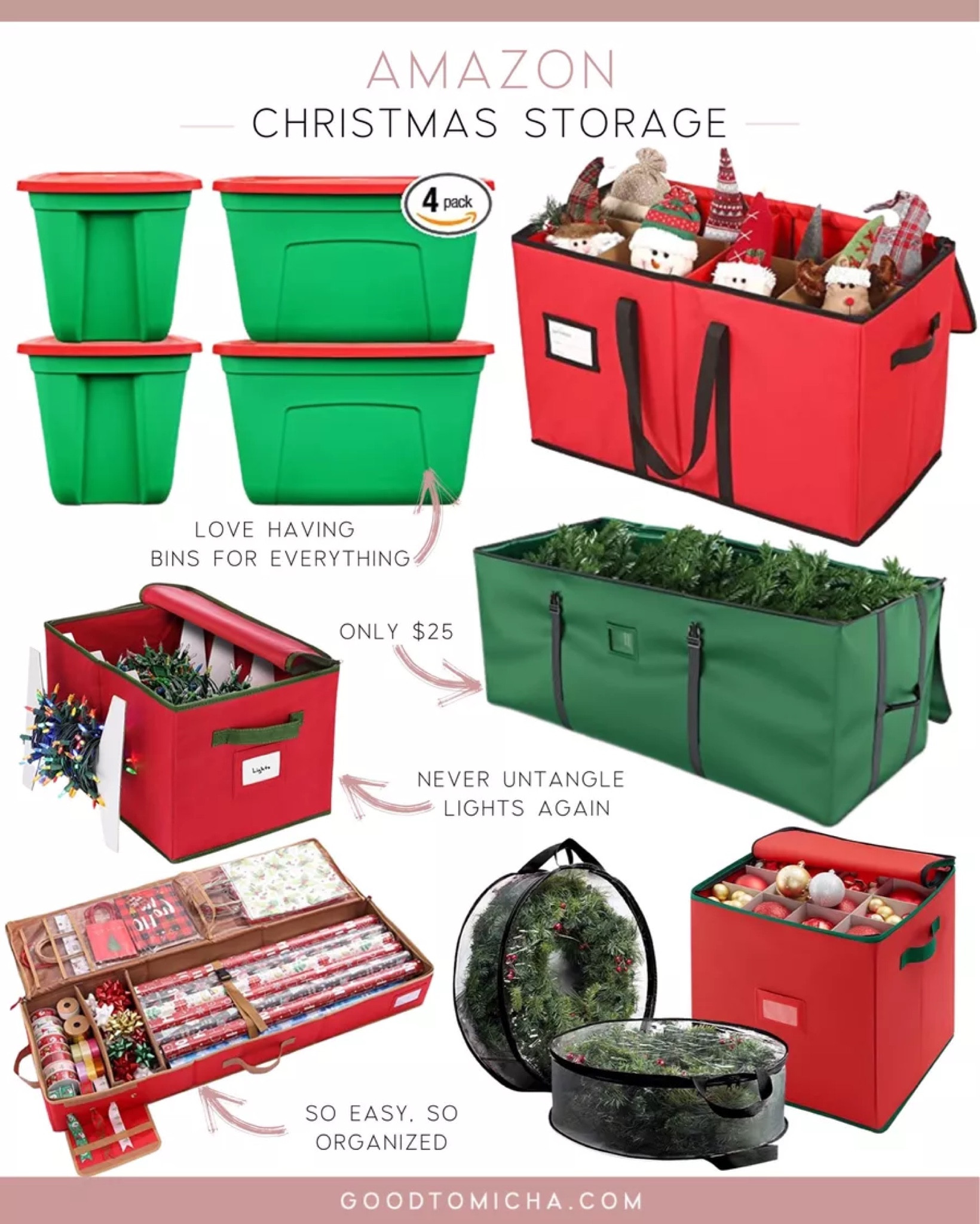 Amazon Christmas Storage - Christmas Storage - Christmas Organization - Christmas Tree Storage - Bins

#LTKSeasonal #LTKHoliday #LTKhome