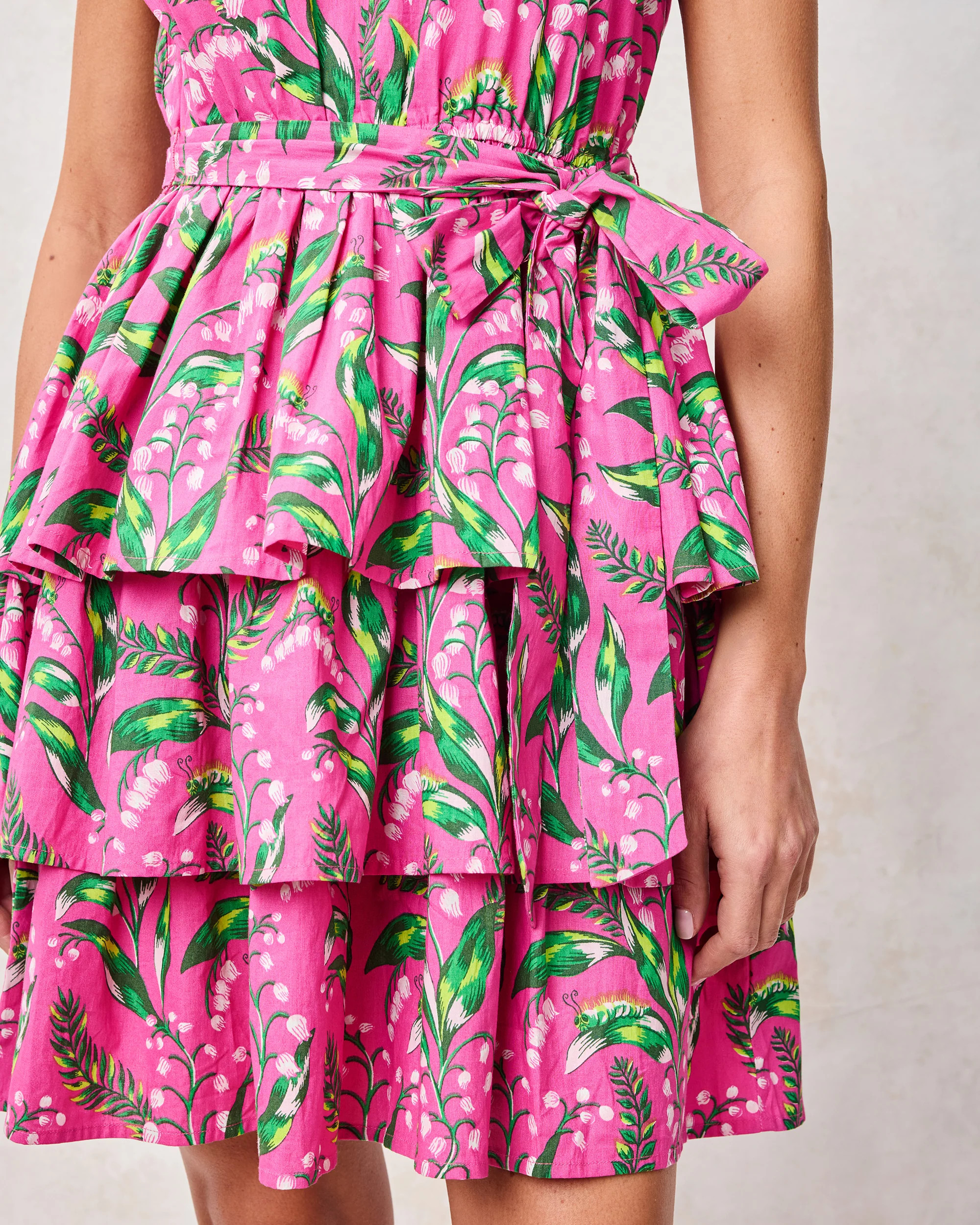 Lily Of the Valley - Goldie Dress - Pink | Printfresh
