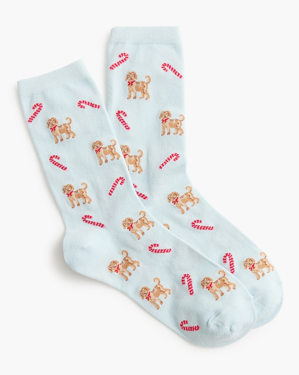 Dog and candy cane trouser socks | J.Crew Factory