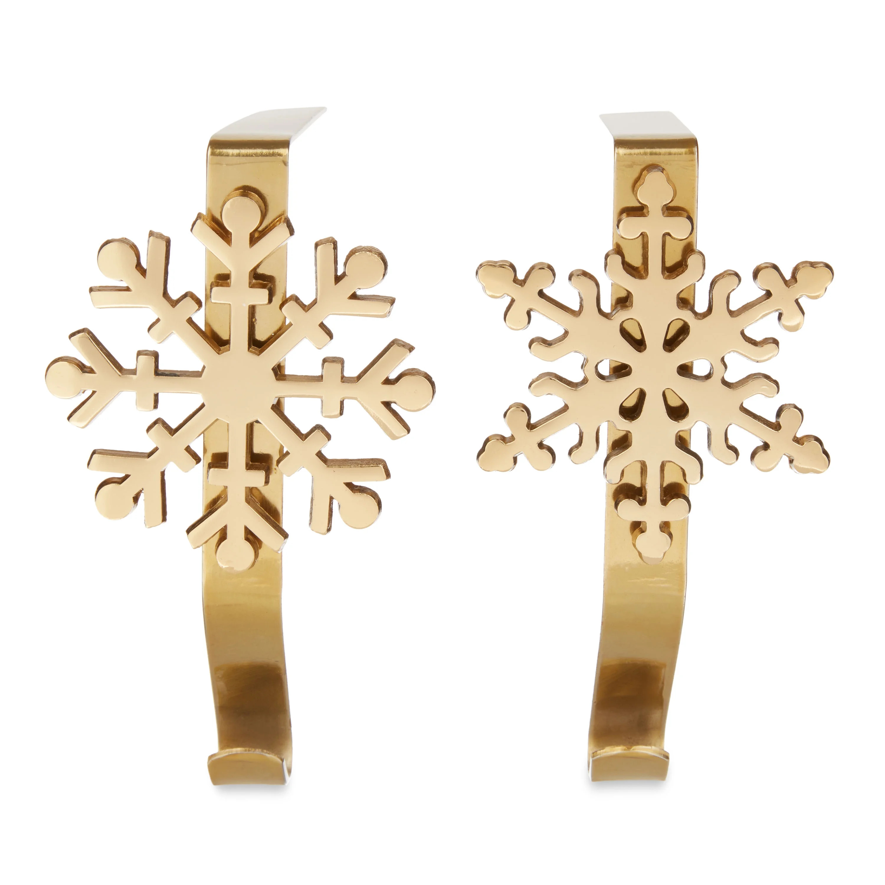 Holiday Time 2-Piece Snowflake Stocking Holder, Gold - Walmart.com | Walmart (US)