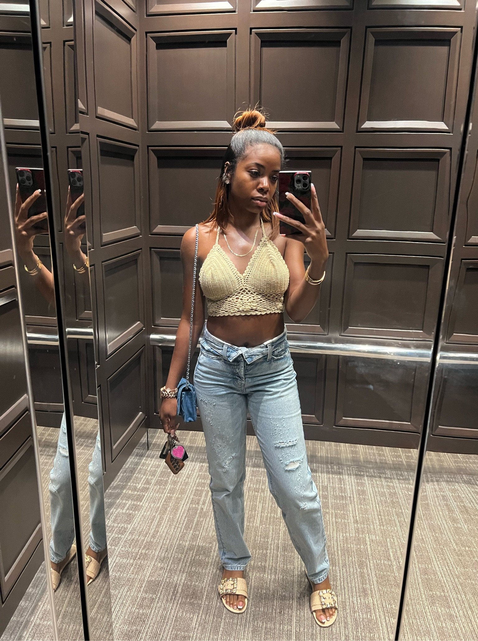 Vintage crochet halter + distressed fold over jeans ✨

Running errands but make it kute 

#LTKStyleTip #LTKSeasonal