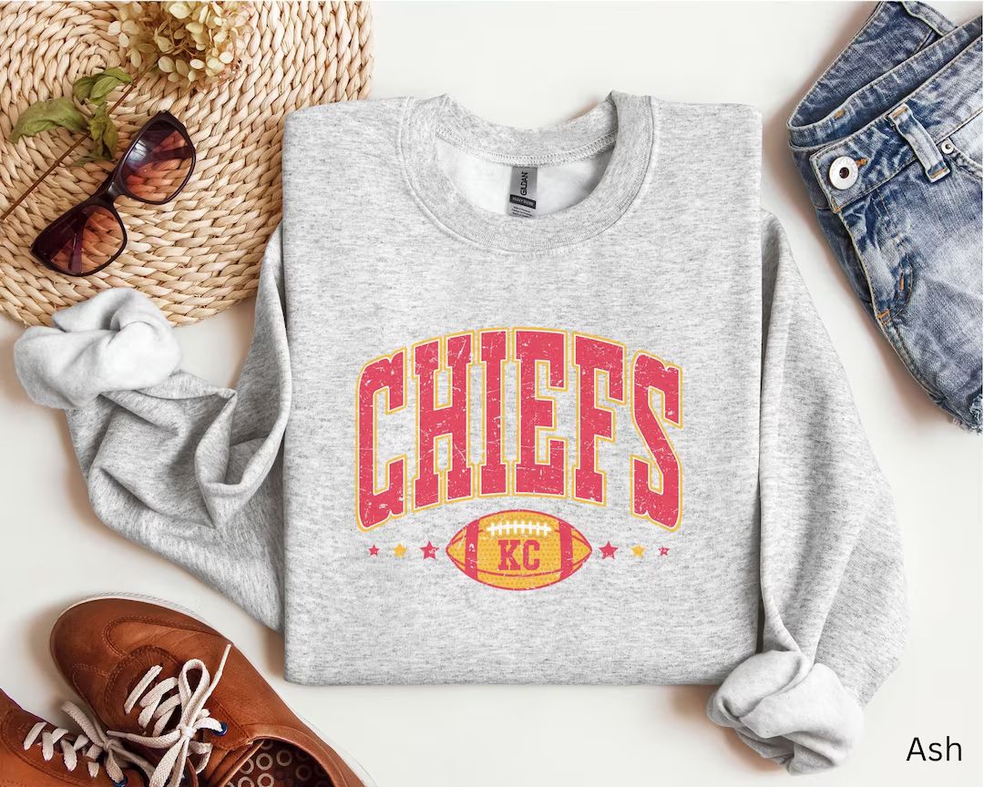 Fall Sweatshirt Football Season Crewneck Shirt KC Chiefs Crewneck Sweatshirt Chiefs Kingdom Shirt... | Etsy (US)