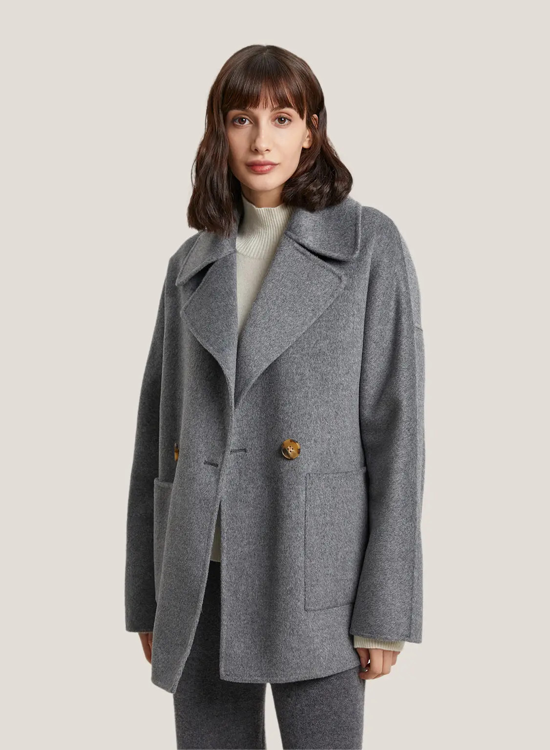 Oversize Wool Peacoat | Gentle Herd