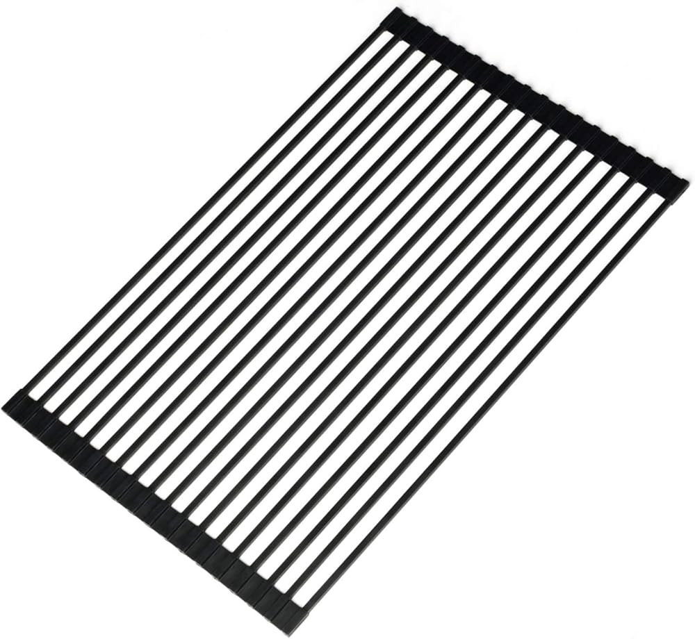 Ahyuan Large Roll up Dish Drying Rack 20.5'' Silicone Over Sink Dish Drying Rack Cubic Silicone Wrap | Amazon (US)
