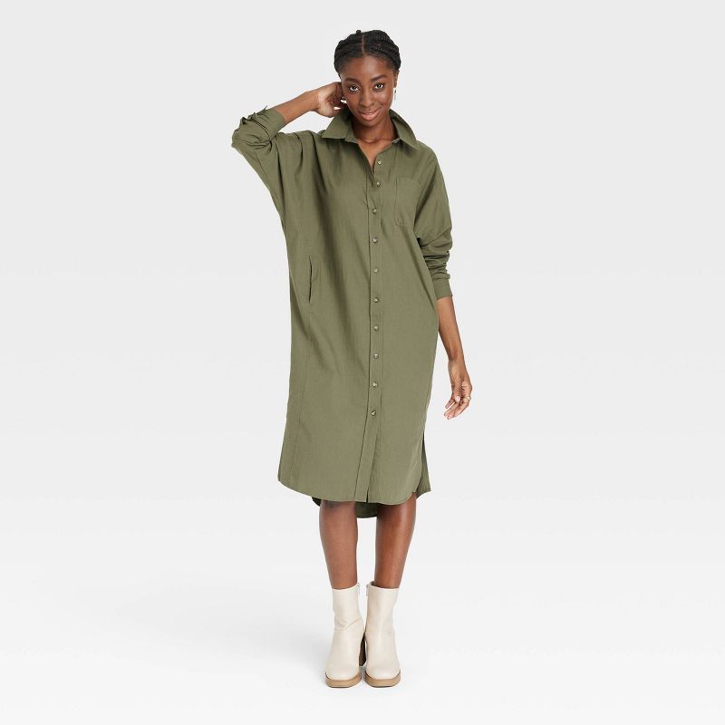 Women's Long Sleeve Button-Down Shirtdress - Universal Thread™ | Target