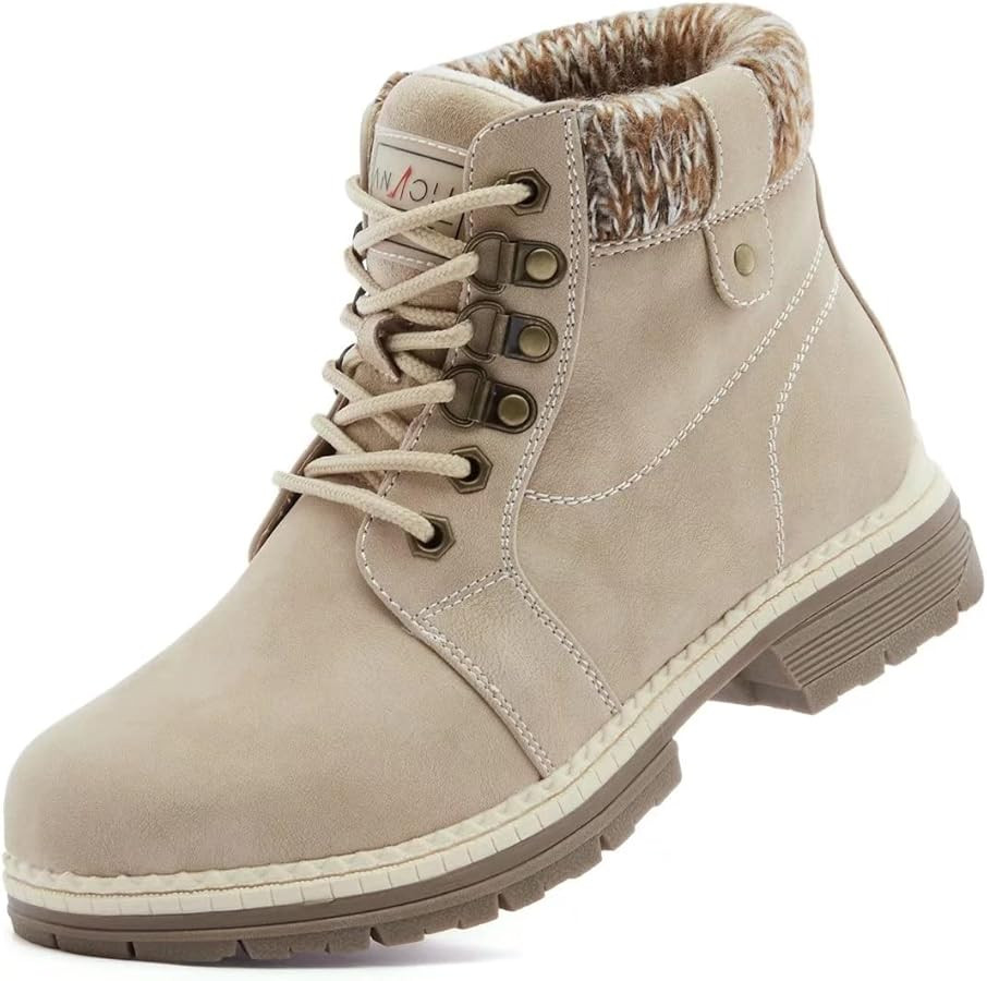 ANJOUFEMME Casual Winter Hiking Boots For Women - Womens Outdoor Snow Ankle Boots Waterproof Ligh... | Amazon (US)