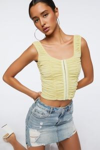 Ruched Mesh Crop Top | Forever 21 (US)