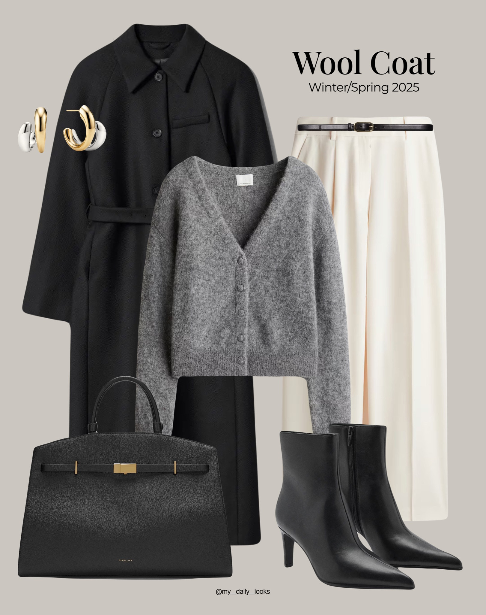 Styling long black wool coat for winter-spring looks 🤎

Tags: wool coat, coat look, coat outfit, winter style, pre-spring, spring style, winter outfit, spring outfit, winter fashion, spring fashion, easy styling, simple everyday look, chic & basic outfit, Parisian look, casual outfit, capsule wardrobe, office look, brunch style, high street, The Hudson Demellier bag. 


#LTKwinter #LTKbag #LTKstyletip