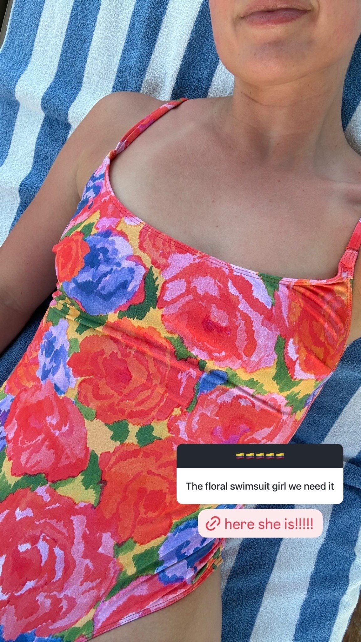 Sezane swim>>>>> wearing a 4 ❤️🩷💛💚🩵
