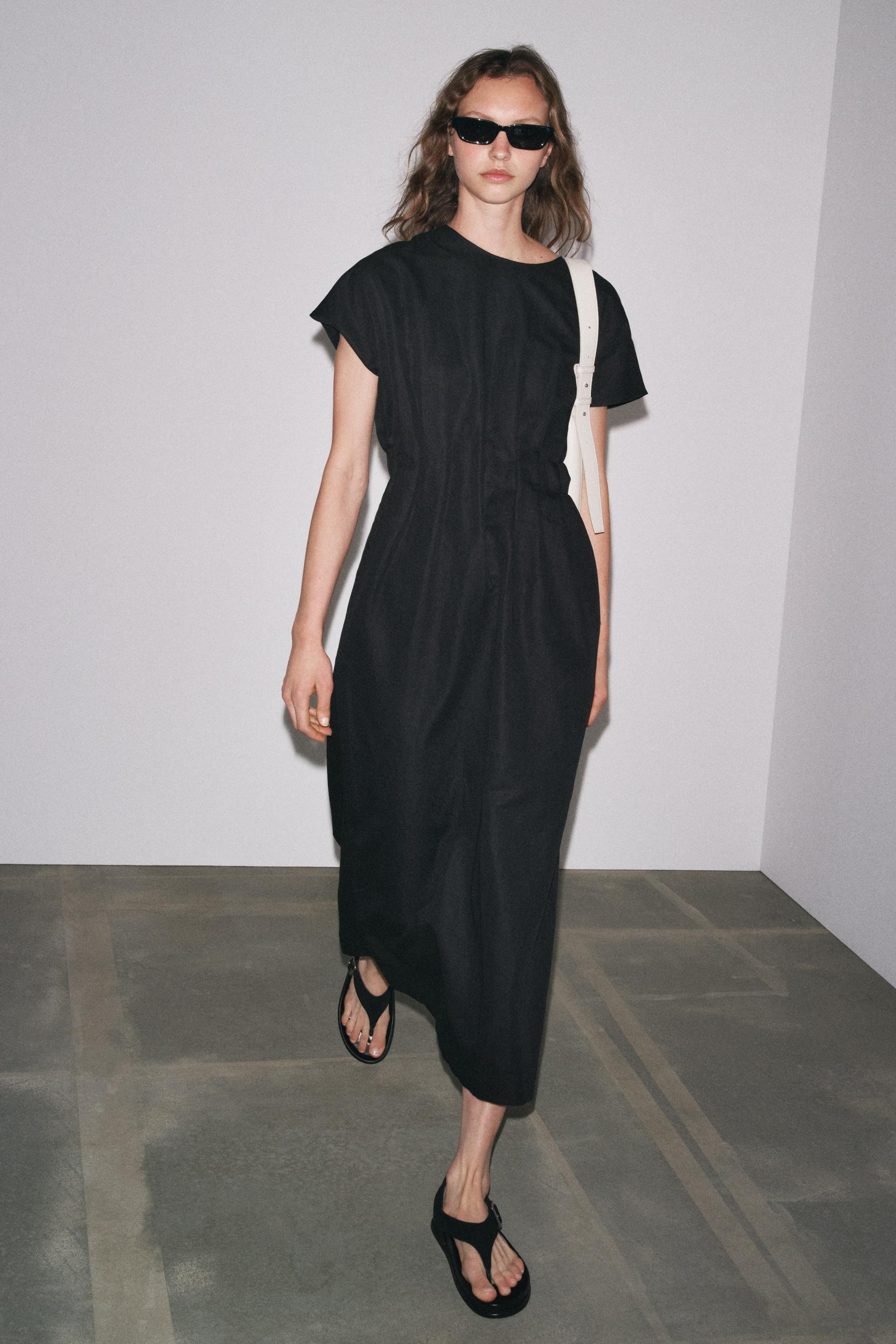 ZW COLLECTION PLEATED MIDI DRESS | Zara UK