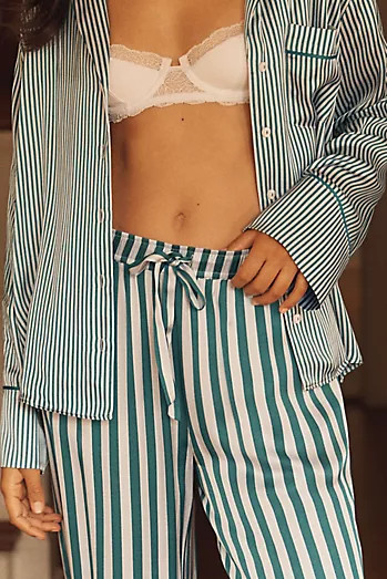 The LyreBird Silky Oversized Pajama Shirt | Anthropologie (US)