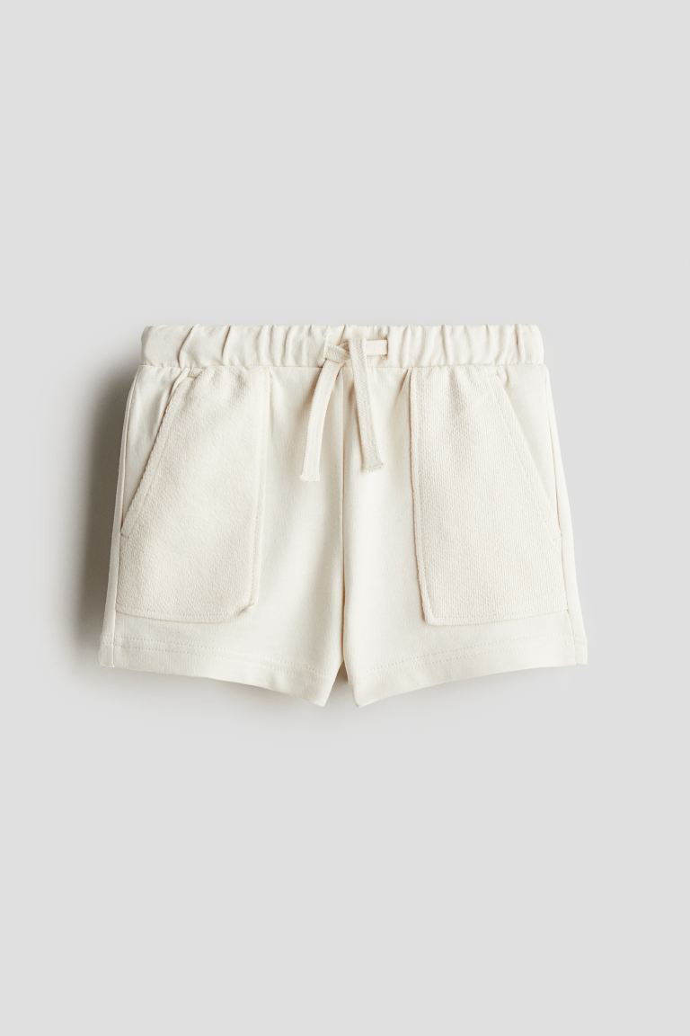 Cotton shorts - Regular waist - Short - Cream - Kids | H&M GB | H&M (UK, MY, IN, SG, PH, TW, HK)
