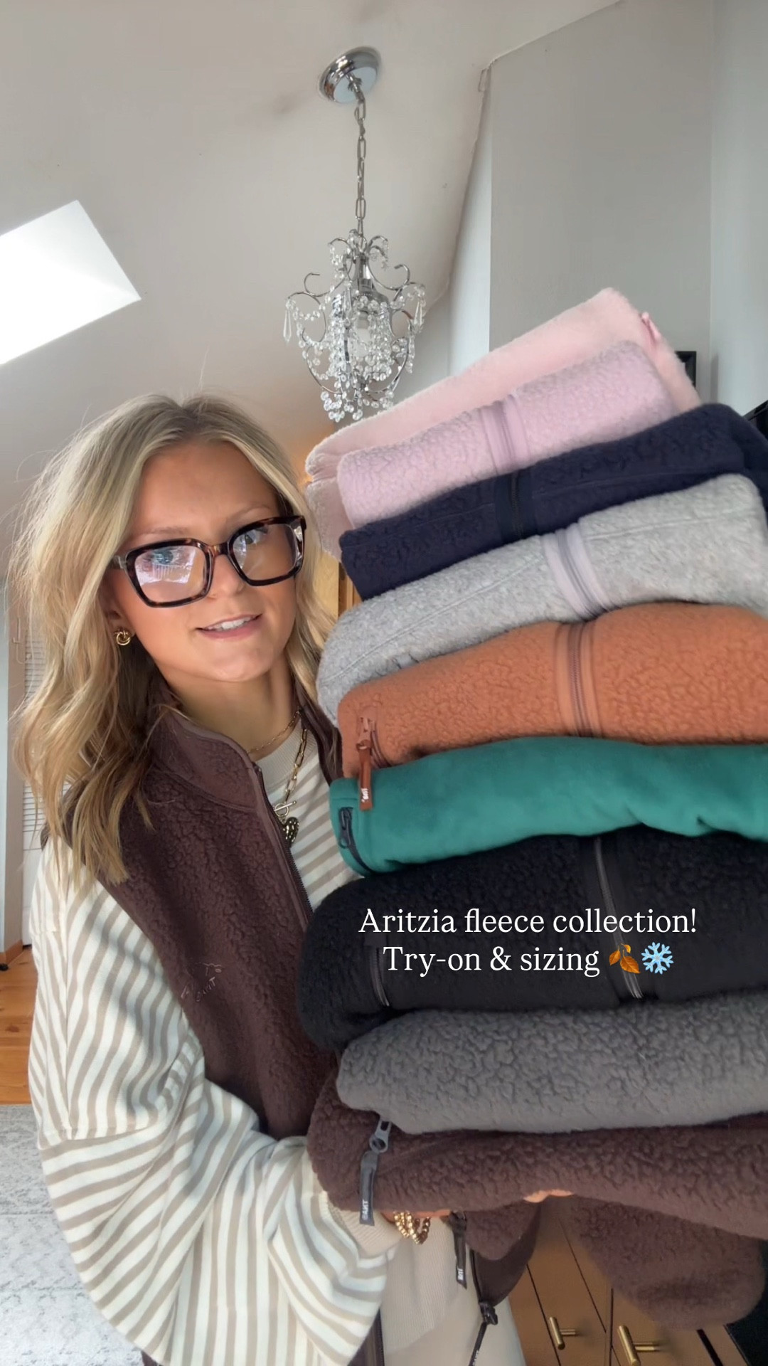 Brown vest- xs
Navy vest- xs
Gray vest- small
Brown, gray, and tan fleece- xs
Pink fleece- medium
Green fleece- small!

#LTKStyleTip #LTKFindsUnder100 #LTKFindsUnder50