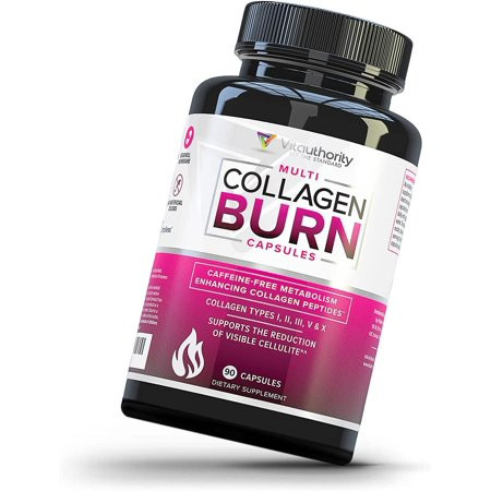 Multi Collagen Burn: Multi-Type Hydrolyzed Collagen Protein Peptides with Hyaluronic Acid Vitamin C  | Walmart (US)