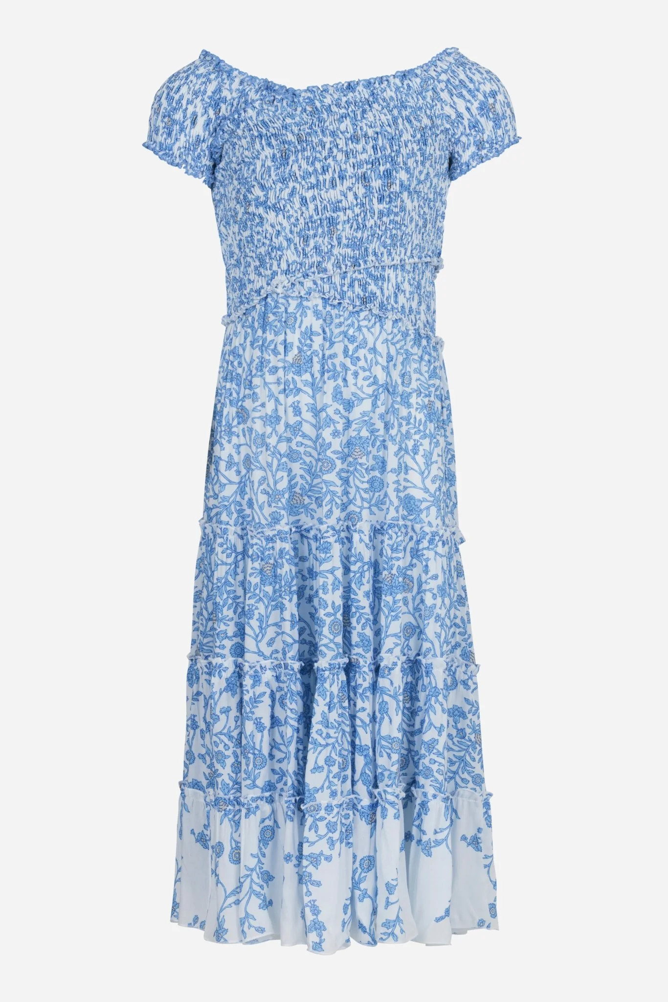Long Dress Soledad for girls - Blue Lazuli | Poupette St Barth