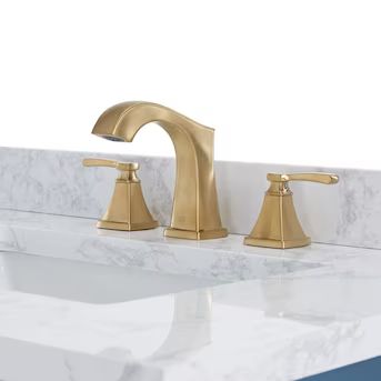 allen + roth Chesler Brushed Gold Widespread 2-handle WaterSense Bathroom Sink Faucet with Drain ... | Lowe's
