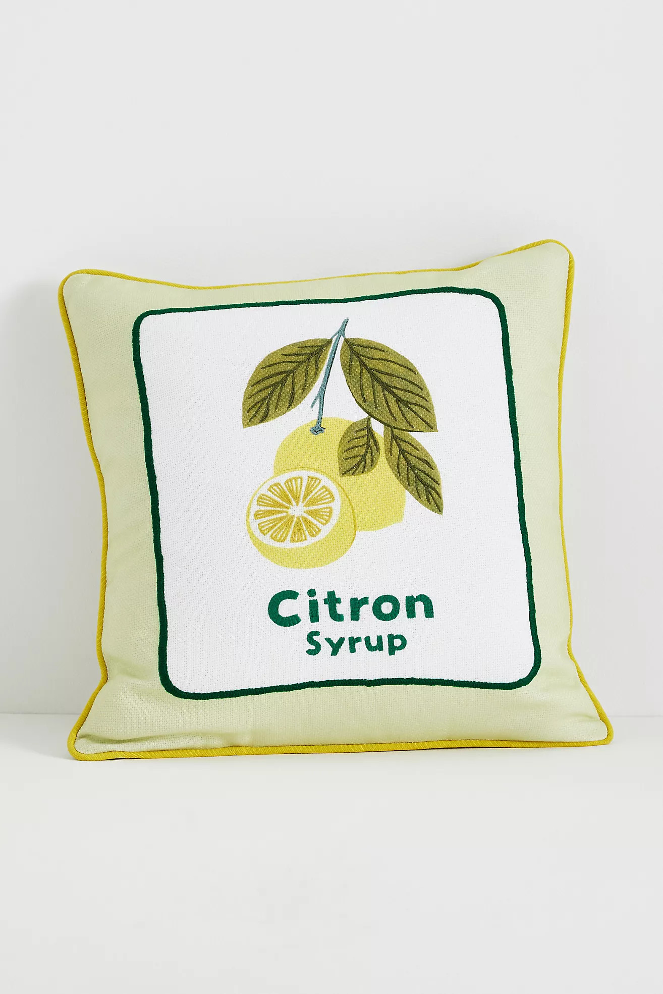 Les Fruits Cotton Embroidered  Pillow | Anthropologie (US)