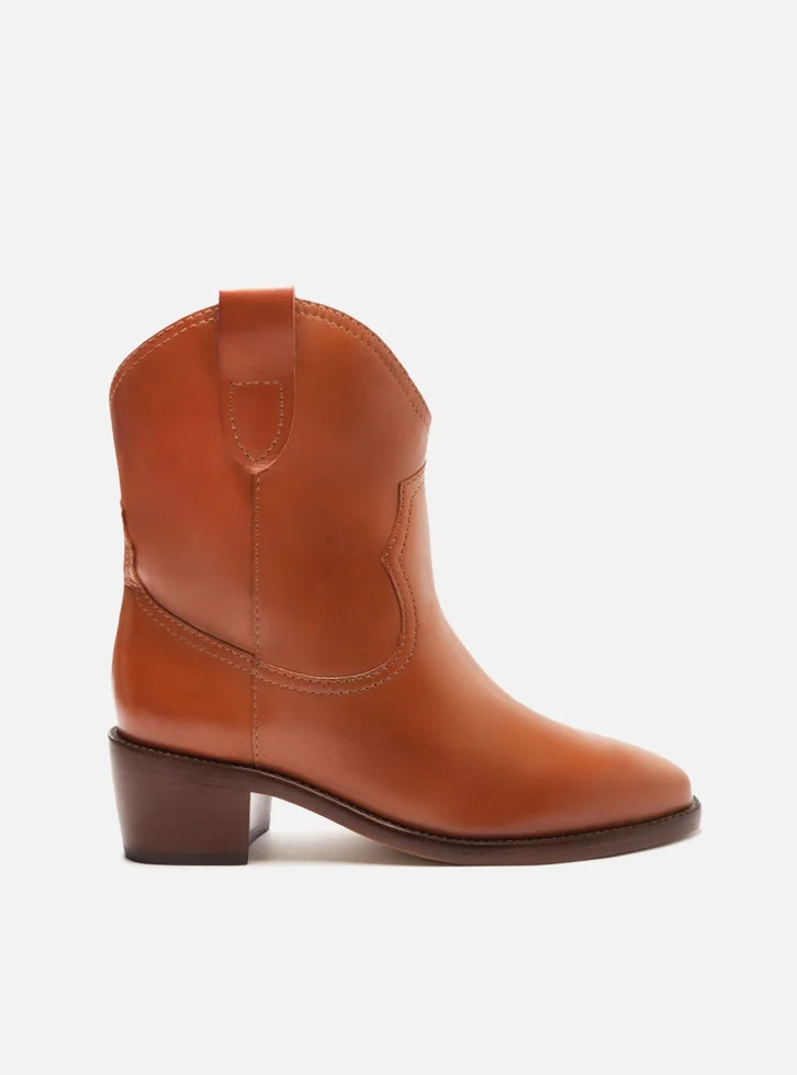 Bota Western Marrom Arezzo Couro Cano Curto Alícia | ZZ Mall (BR)