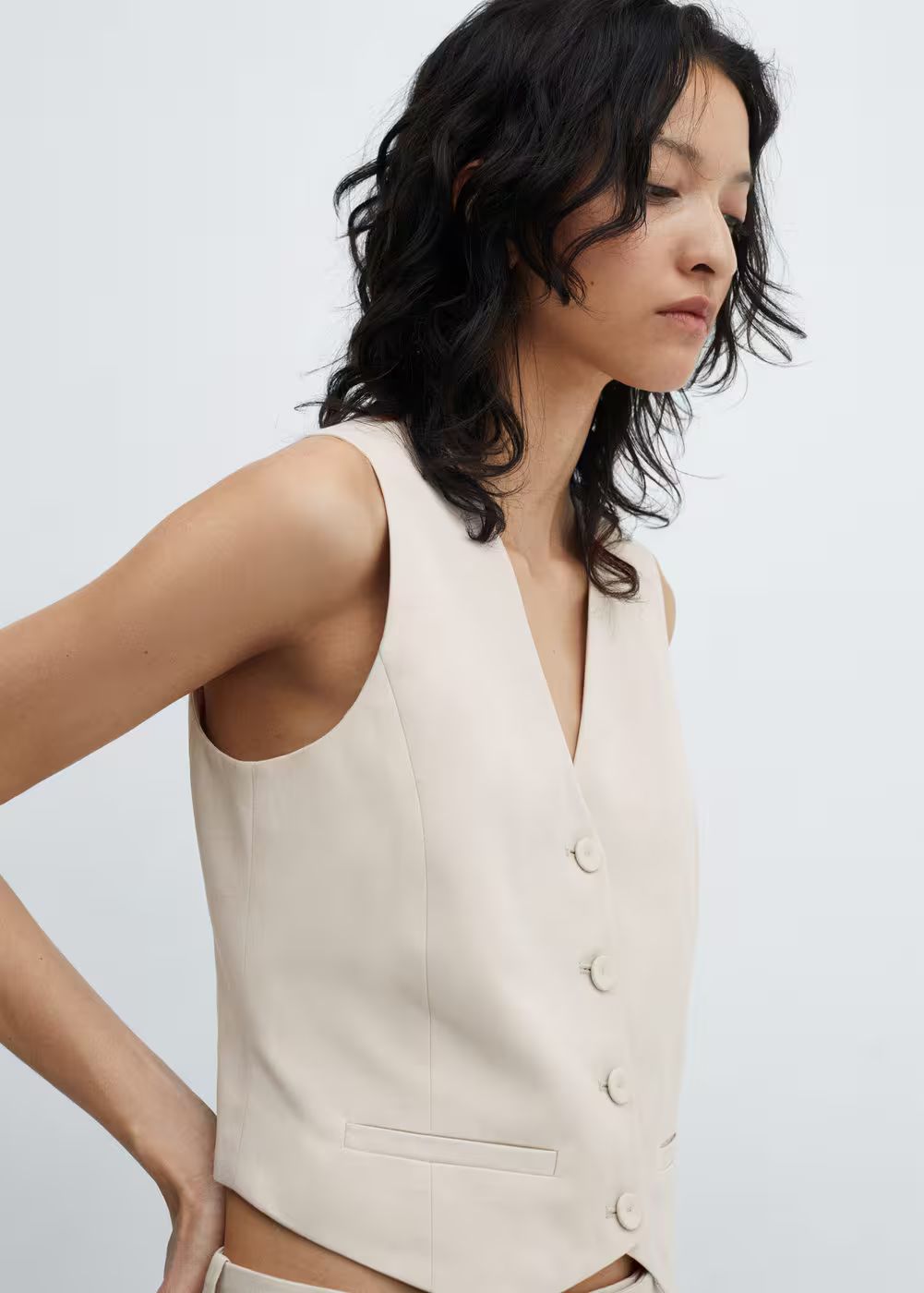 Suit vest with buttons -  Women | Mango USA | MANGO (US)