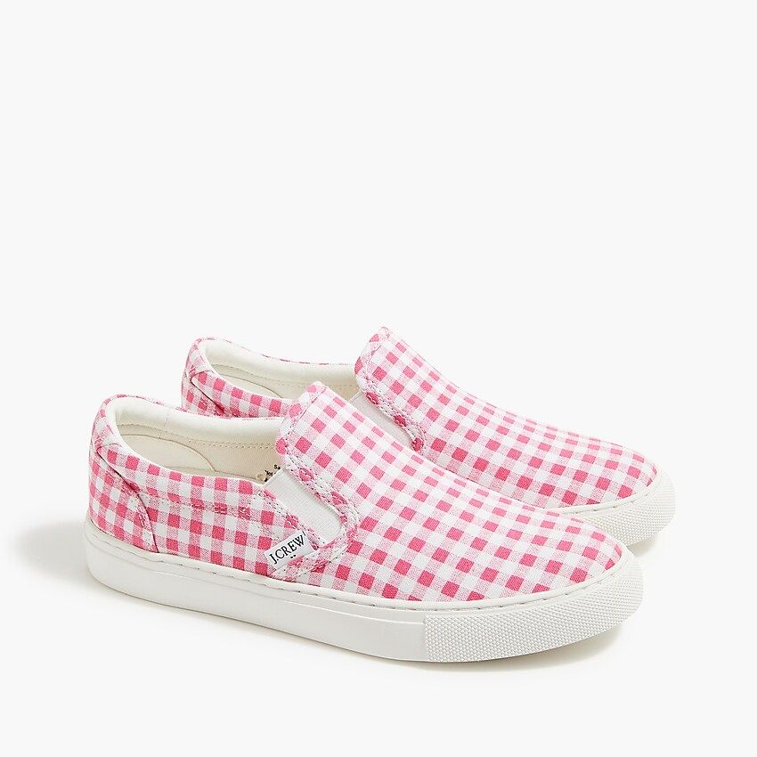 Printed road trip canvas slip-on sneakers | J.Crew Factory