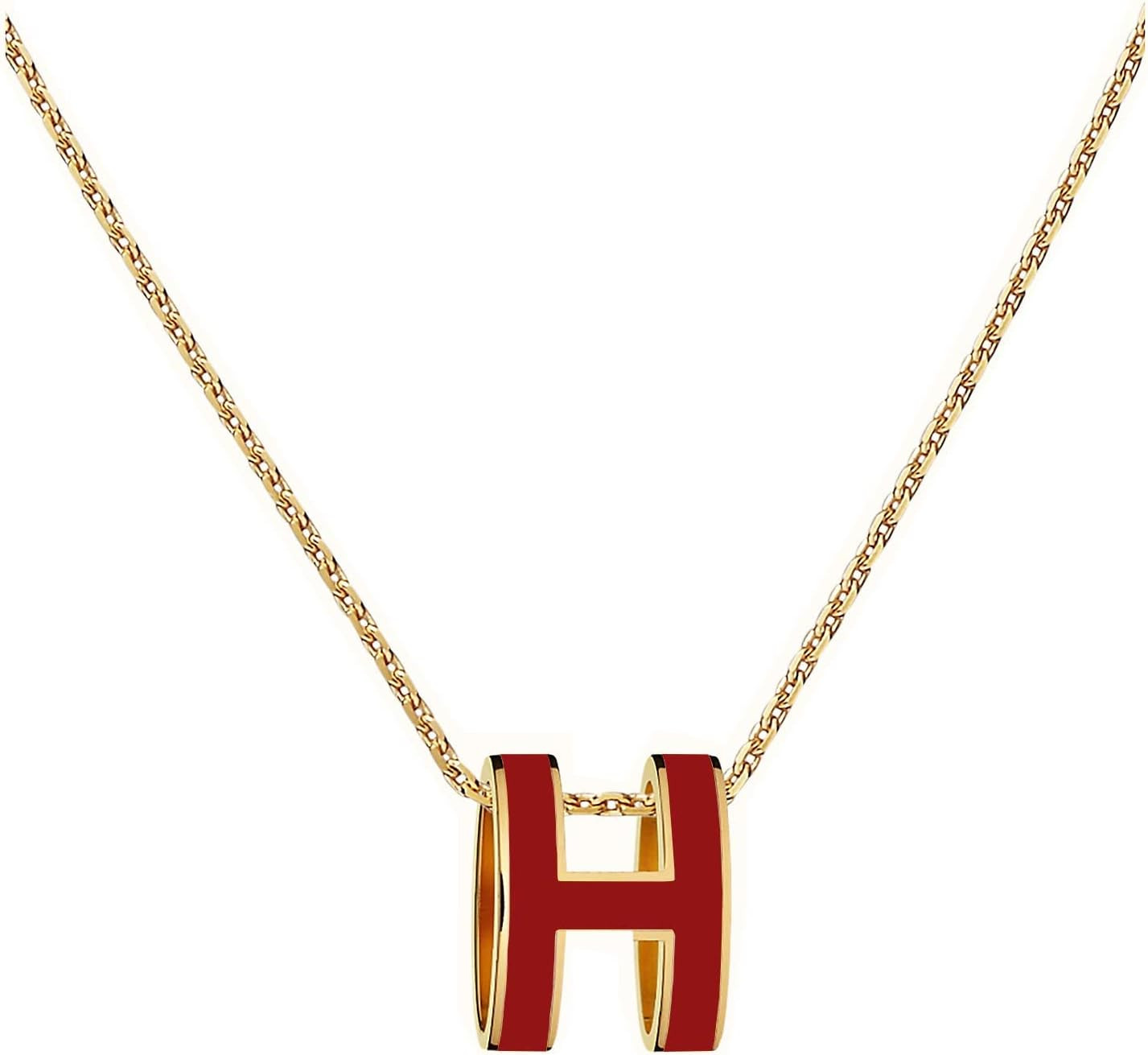 Classic Letter Design 18K Gold Plated Womens Necklace Colorful Color Optional Women's Pendant | Amazon (US)