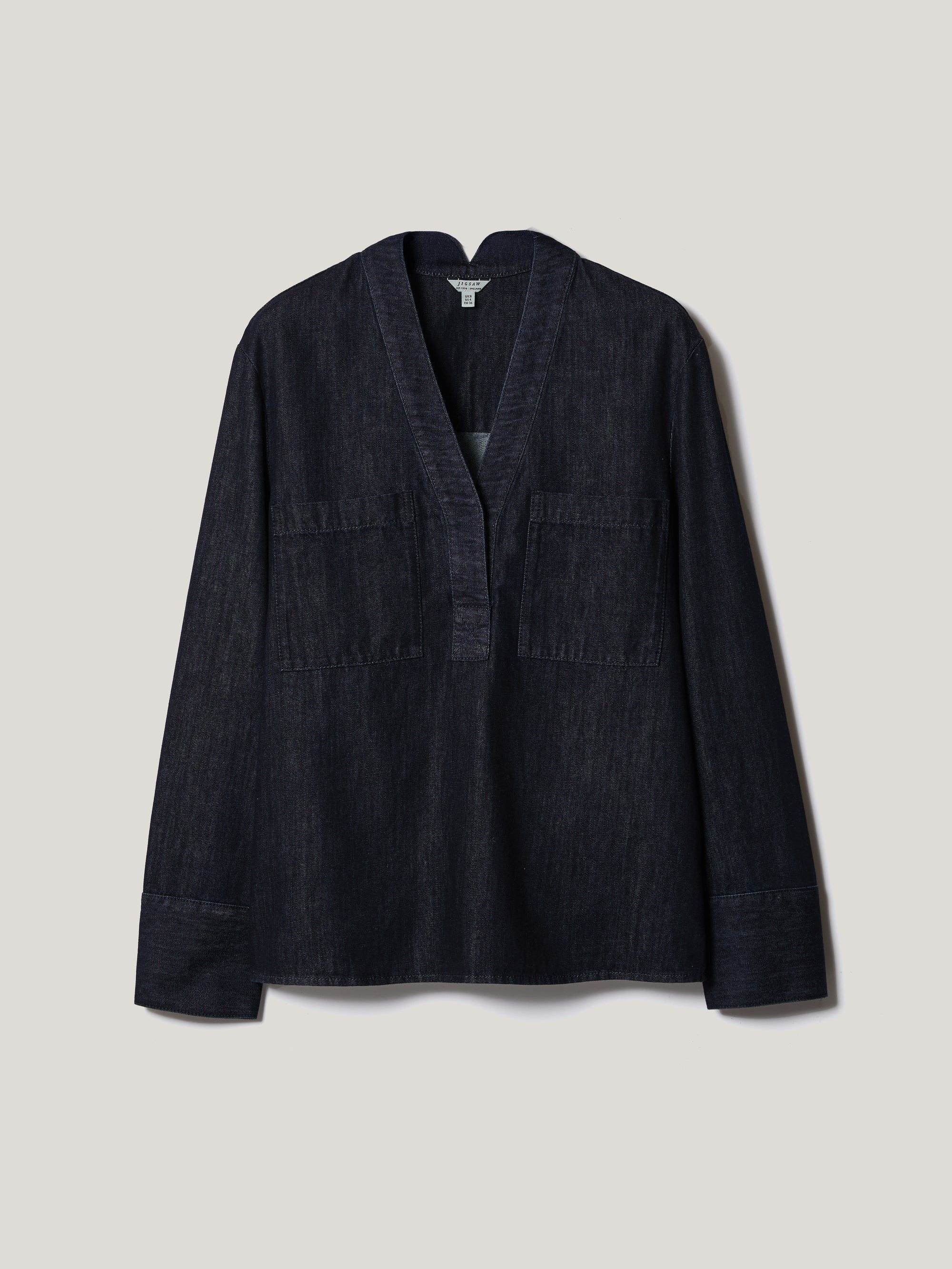 Denim Lyocell Tunic Shirt | Indigo | Jigsaw (UK)