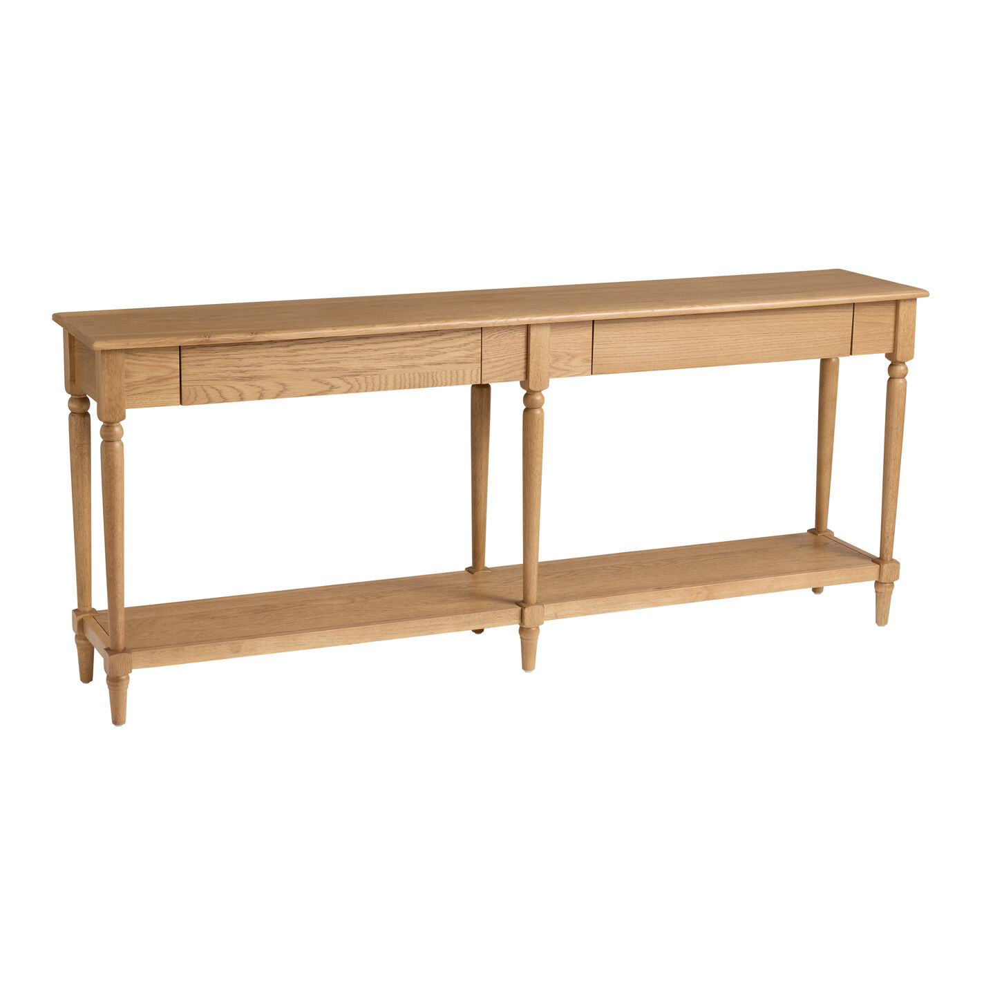 Westport Wood Turned Leg Long Console Table with Storage | World Market