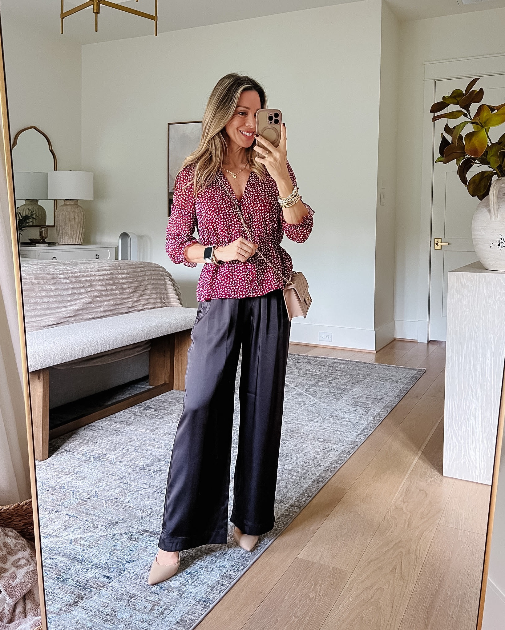 Fall style faves • Styking these satin pants with more fall color combos from my closet 

Top Fit: I’m wearing an XS (old, linking similar)

Pants Fit: I’m wearing an XXS