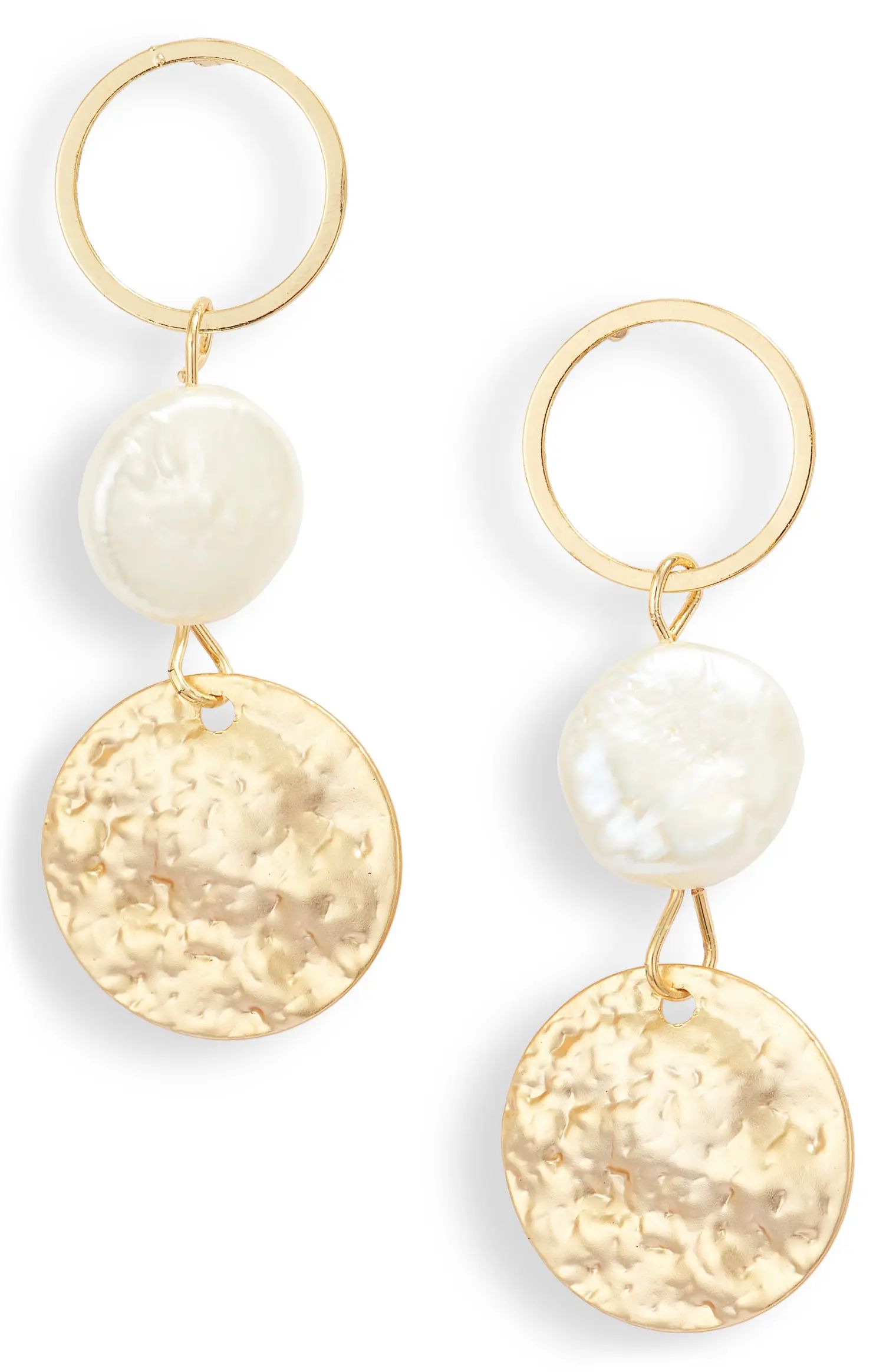 Imitation Coin Pearl Drop Earrings | Nordstrom