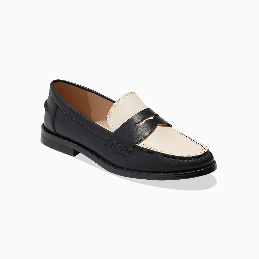 Tipson Penny Loafer - Black/Ivory | Jack Rogers