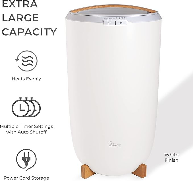 Zadro Large Hot Towel Warmer Bucket Timer Electric Towel Warmer for Bathroom Auto-Shut Off Heated... | Amazon (US)