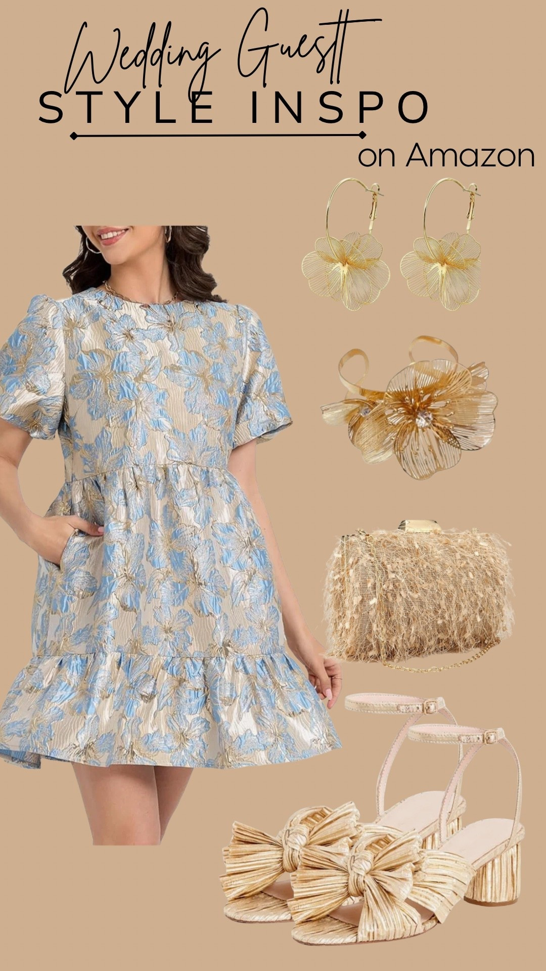 Wedding guest style, but make it effortless ✨💙

This Amazon find is giving soft, feminine + just the right amount of statement. The textured floral dress is lightweight and flattering, and I paired it with the prettiest gold accessories to elevate the whole look without overdoing it.

Perfect for spring & summer weddings, brunches, or any dress-up moment where you still want to feel comfortable 🤍

✨ Linked everything for you on my LTK!

#WeddingGuestStyle #AmazonFashionFinds #LTKStyle #SpringWedding #AffordableFashion #BeYoutifullyStyled

#LTKootd #LTKWedding #LTKMothersDay