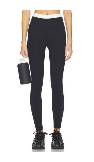 YEAR OF OURS Ribbed Layered Legging in Black,White. - size XL | Revolve Clothing (Global)