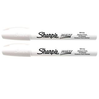 White Medium Point Oil-Based Paint Marker (2-Pack) | The Home Depot