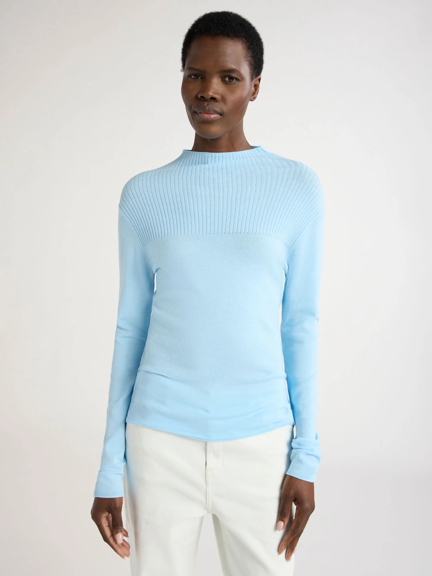 Scoop Woman's Slim Funnel Neck Sweater, Lightweight, Sizes XS-XXL | Walmart (US)