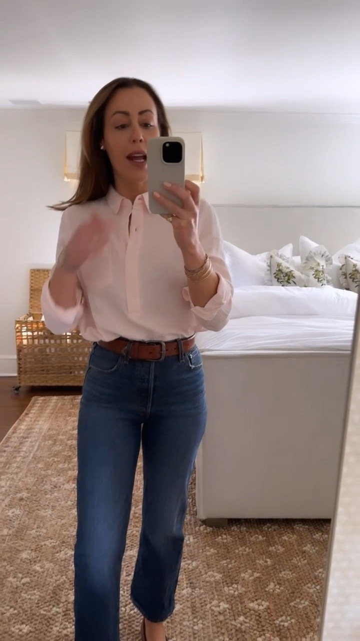 Friday OOTD🤍 Top is from one of my favorite small businesses, Alice Walk, but is sold out. I found similar options for you! 

#LTKstyletip #LTKVideo #LTKSeasonal