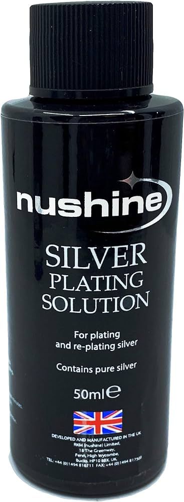 Nushine Silver Plating Solution 1.7 Oz - Permanently Plate Pure Silver onto Worn Silver, Brass, C... | Amazon (US)