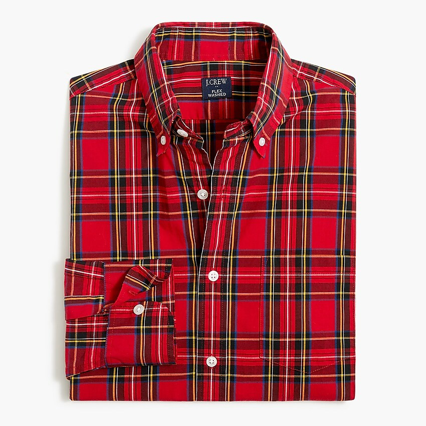 Holiday tartan flex casual shirt | J.Crew Factory