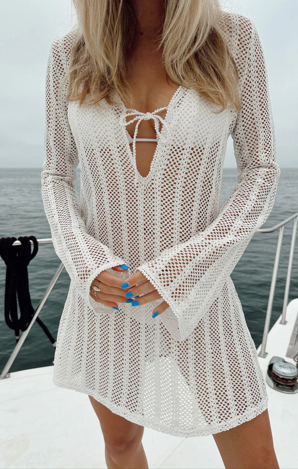 Vacay Mini Coverup ~ White Crochet | Show Me Your Mumu