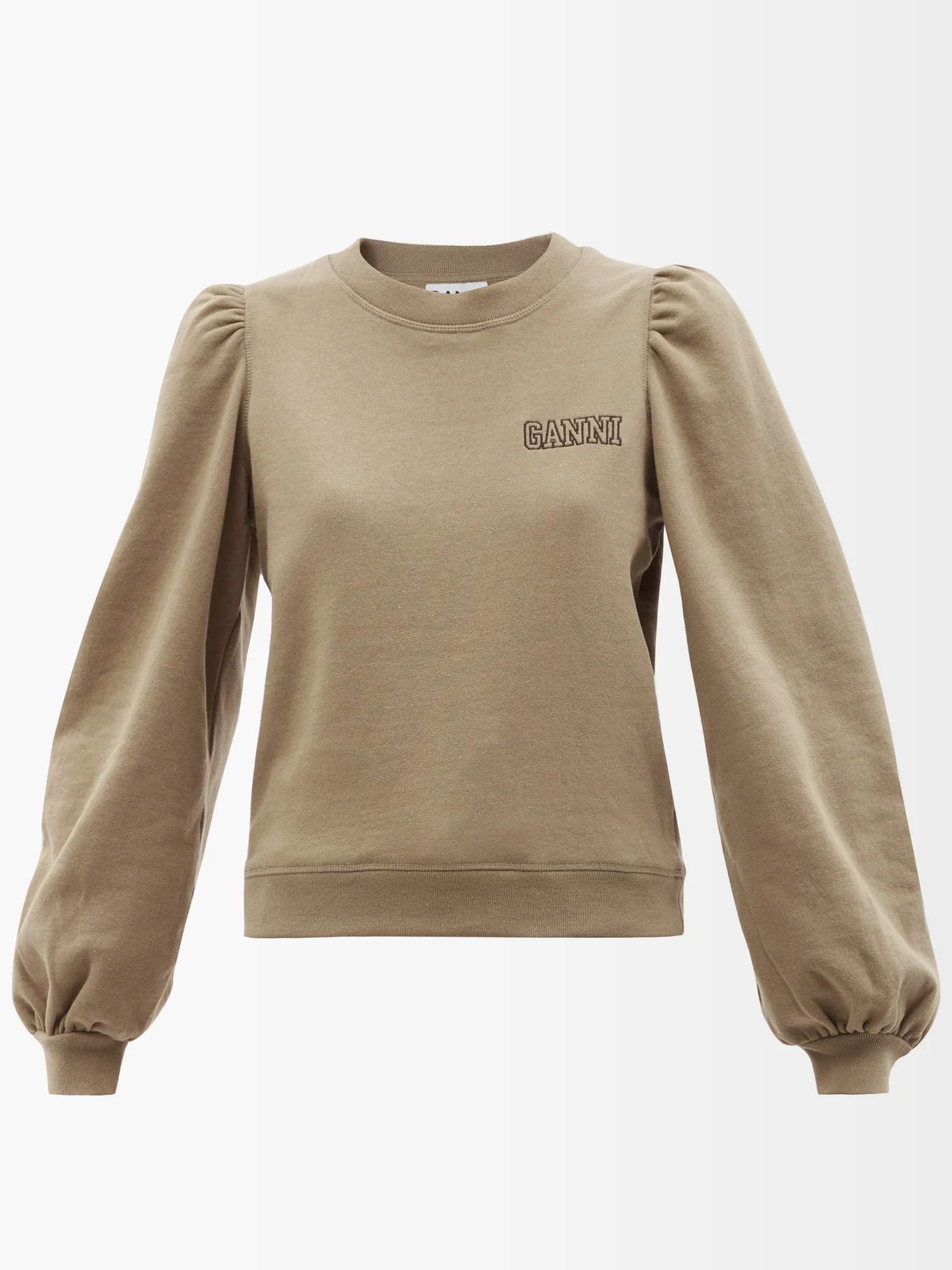 Software organic-cotton jersey sweatshirt | Ganni | Matches (UK)