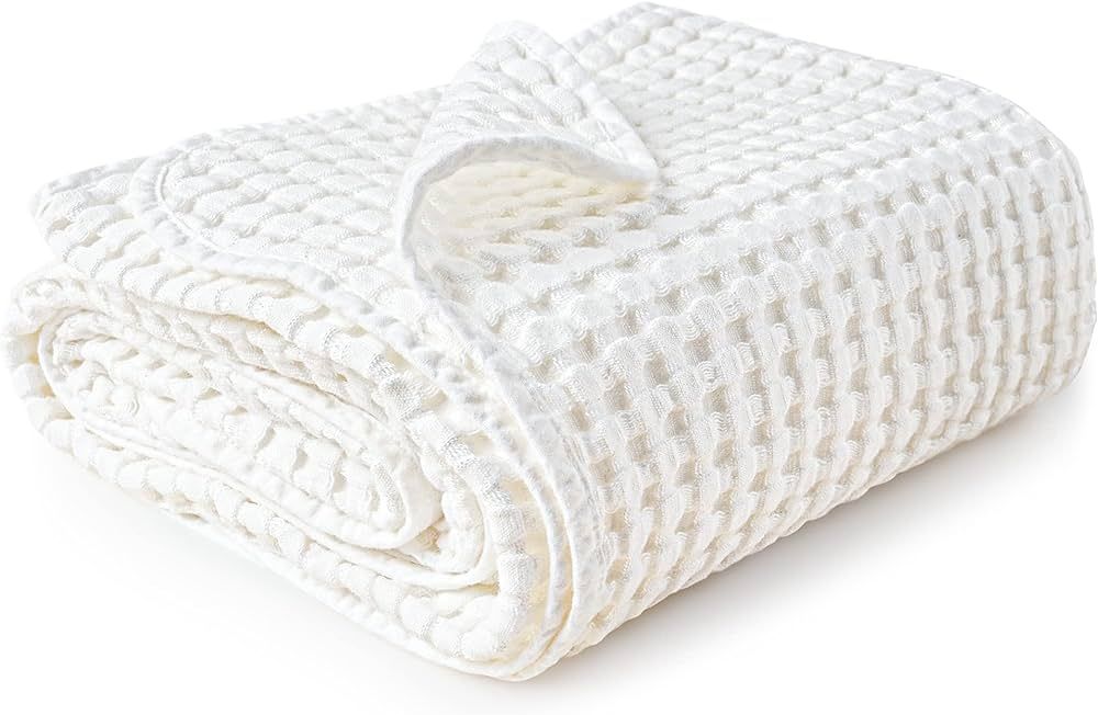 Konssy Waffle Baby Blankets, Nursery Blankets for Boys Girls, Swaddle Blankets Neutral Soft Light... | Amazon (US)
