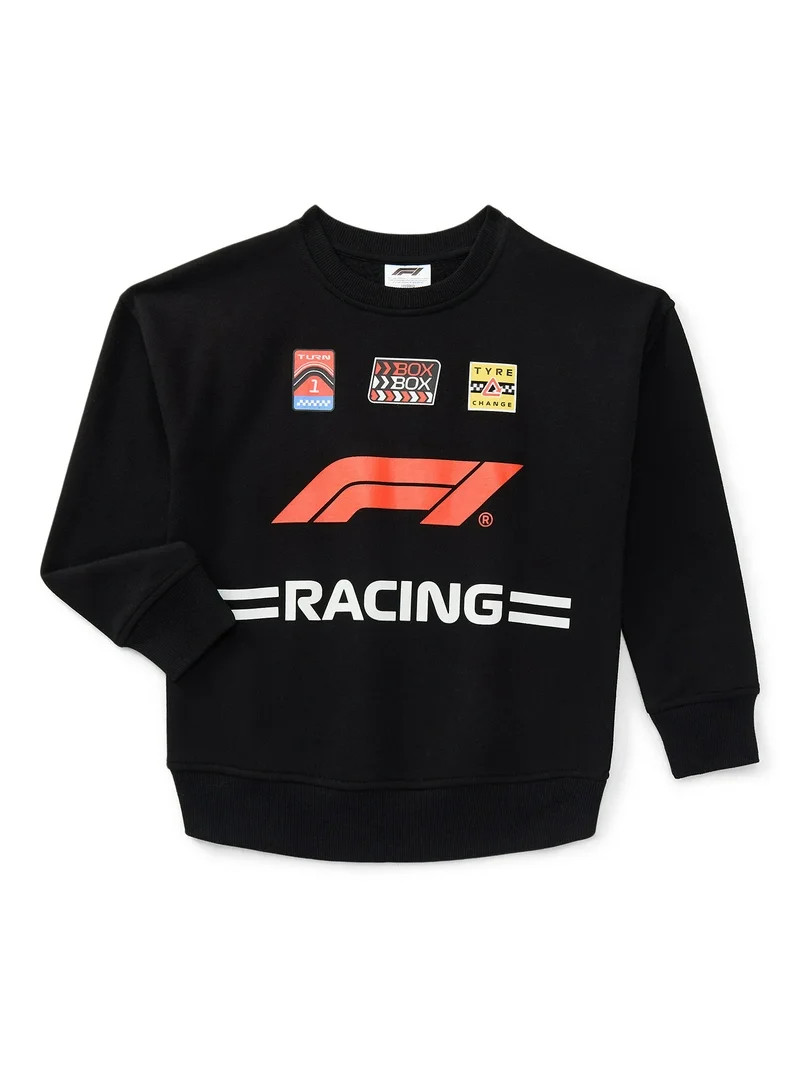 Formula 1 Racing Little Boys and Big Boys Graphic Crew Sweatshirt with Long Sleeves, Sizes 4-18 | Walmart (US)